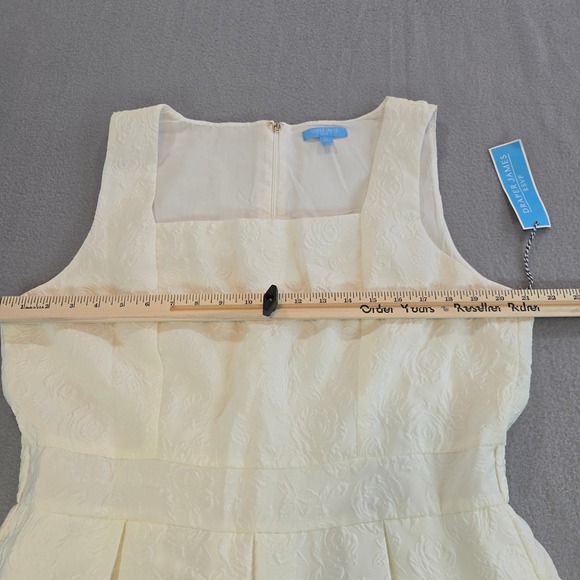 Draper James RSVP Ivory Embossed Floral Midi Dress XL  Sleeveless NWT - Picture 14 of 14